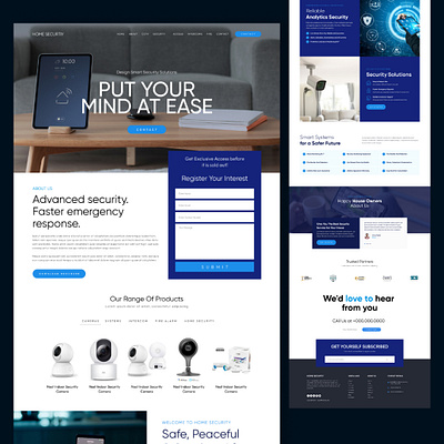 Security Landing Page branding design graphic design landing page logo ui ux web design website design