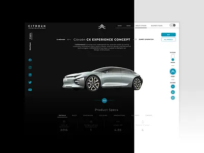 Citroën rebranding concept UI branding car cc citroen cognitive creators design future rebranding ui user interface