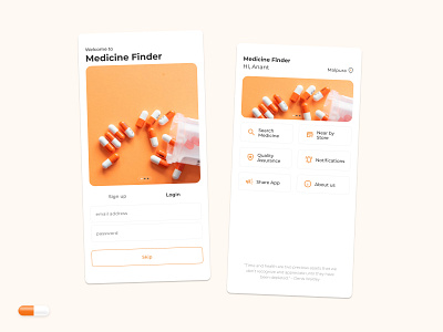 Medicine Finder 2023 branding design illustration logo march redesign ui user interface ux design vector