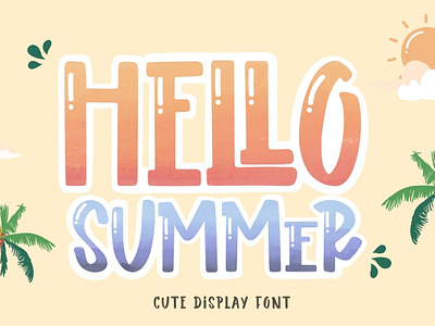 Hello Summer Font alphabet branding decorative font design display font font fonts graphic design hanwriting font hanwritten font illustration logo