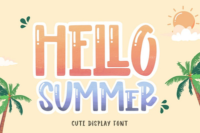 Hello Summer Font alphabet branding decorative font design display font font fonts graphic design hanwriting font hanwritten font illustration logo