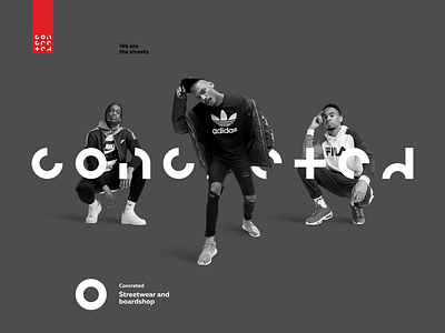 Concreted — Visual Identity Concept adidas branding businesscard design ecommerce graphic design identity logo logotype nike shop store streetwear typography