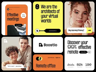 Boostio Branding, Brand Identity Design brand agency brand and identity brand designer brand identity brand identity design brand sign branding business corporate identity design halo lab identity identitydesign logo logo design logo designer logotype marketing startup visual identity