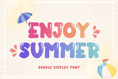 Enjoy Summer Font alphabet branding decorative font design display font font fonts graphic design handwriting handwriting font handwritten font illustration logo