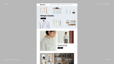 Daily UI #003: Landing Page daily ui e commerce visual design