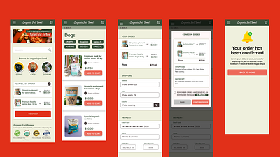 Organic Pet Food app figma mobile ui ux