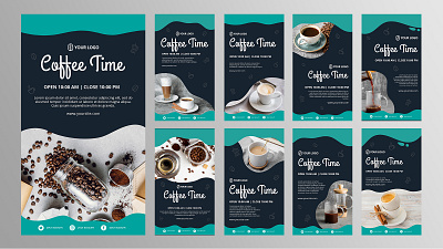 INSTAGRAM STORIES Coffee Pack graphic design ui