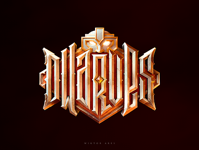Dwarves 3d blizzard branding fantasy game high style lettering logo logotype typography warcraft world of warcraft