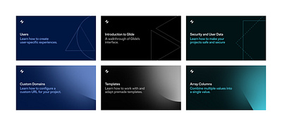 Glide thumbs brand branding darkmode geometric gradients graphic design shapes ui visual