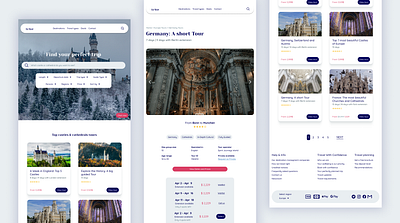 A Multi-Page Website For A Travel Agency (Version for Tablets) design figma onlinebooking ui ux webdesign website