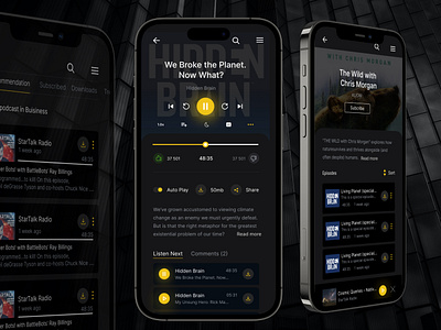 Podcast App appdesigns branding design figma mobile app ui uiux