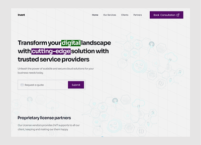 Invent Landing page design graphic design typography ui ux