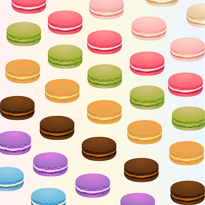 Macaroons Galore design dessert food graphic design vector