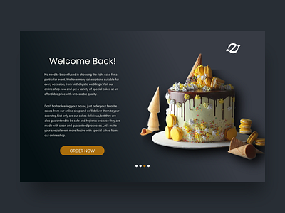 Landing Page banner birth day cake design graphic design interaction design mobile poster responsive design ui ux visual design