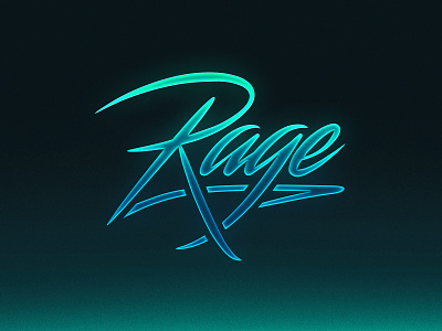 Rage Typography calligraphy herm the younger neon typography rage script lettering typography