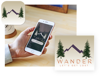 Hiking App Logo - Weekly Warmup Rebound app branding design illustrator logo ui vector