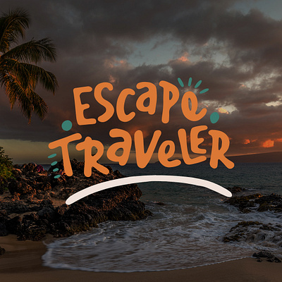 Escape Traveler Logo branding concept design graphic design layout design logo logotype type logo typography vector logo