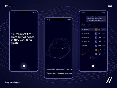 Сoncept of a mobile application for speech synthesis app design purrweb typography ui ux web