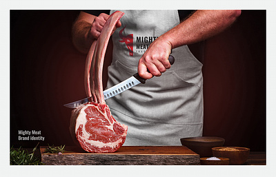 Mighty Meat Brand Identity artwork branding design graphic design illustration logo typography ui ux vector