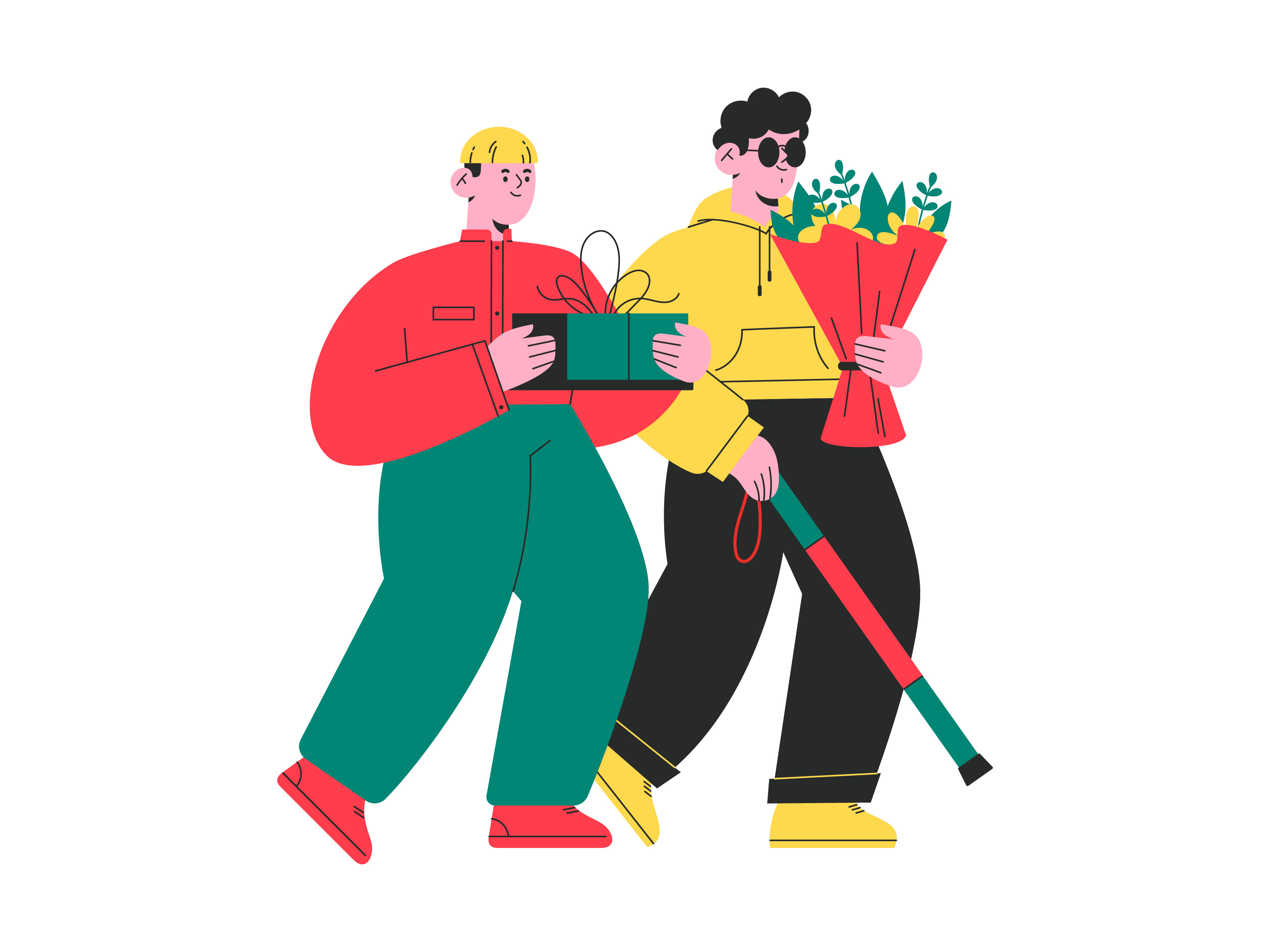 Hotel Scenes for Canva.com boy character children diversity funny girl hotel illustration man men people vector woman women