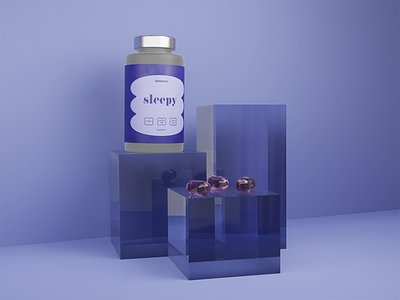 sleepy gummies 3D design 3d branding design graphic design illustration logo vector