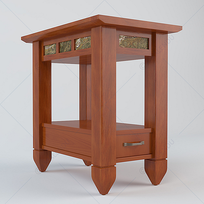 Wooden table 3d