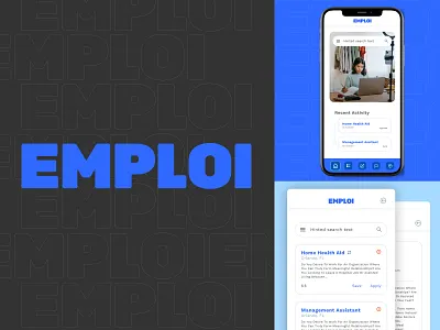 Emploi App Design branding logo ui