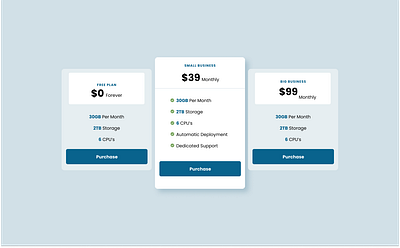 Price Options Page design ui ux