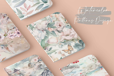 Floral Watercolor Patterns design illustration