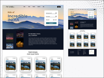 Incredible India || A travel Web Design aniamtor bestproject designer designs frontend frontendproject graphic design illustration incredibleindia india project uiux website