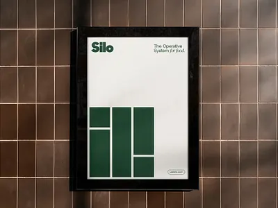 Silo asis branding food green identity logo platform poster