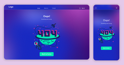 Error 404|Daily ui challenge#08 daily ui challenge error 404 ui design