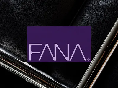 Business Cards for FANA® brand identity branding business cards chrome graphic design logo logo design purple visual identity wordmark