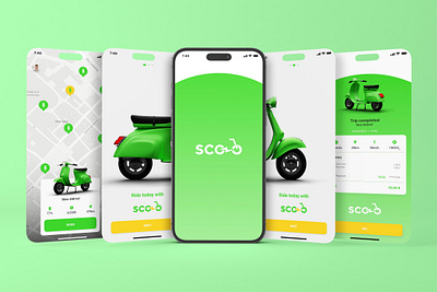 Scoo Mobile App | UI/UX app design illustration logo mob ux