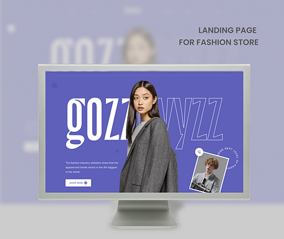 Landing page for fashion store