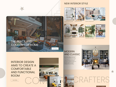 Exquisite - Interior Design Landing Page design ui ui design ui designer ui ux web design web development website design