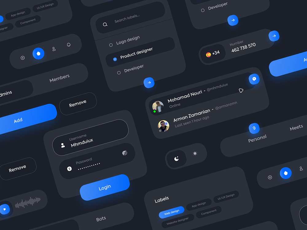 Blue UI designs, themes, templates and downloadable graphic elements on ...