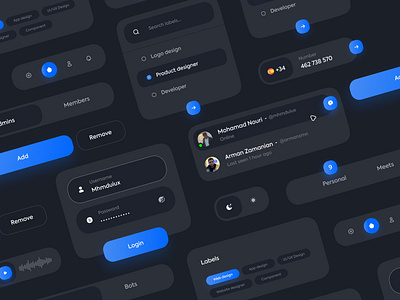 UI Components 🌀🚀 blue blue component blue ui component components dark mode dark ui night mode ui ui component ui components uiux ux