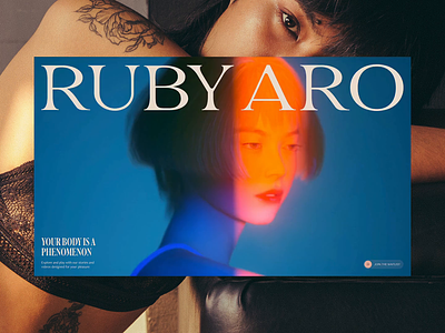 Ruby Aro holding page sexuality typography ui ux web design webflow website women
