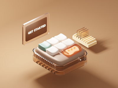 Keyboard 3d 3d design 3d icons 3d illustration 3d visual animation b3d blender blender3d branding button graphic design illustration industrial design isometric keyboard keycaps product design rendering