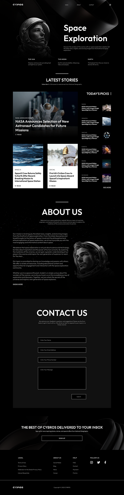 Space Exploration: A Stellar UI Design design graphic design ui ux webdesign