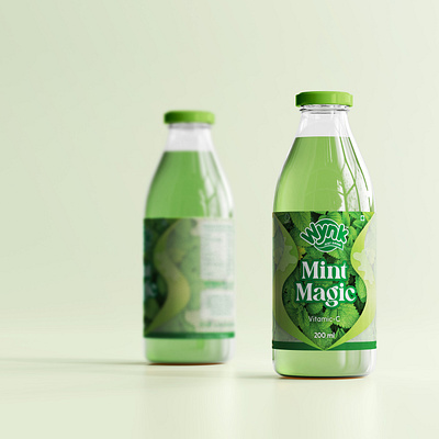 Wync Mint Magic Drink packaging product design