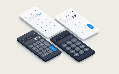 Numpad App app dark light theme design iphone app design numpad app ui ui design