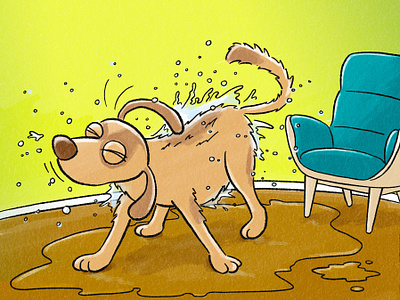Shake it like a polaroid picure! cartoon character design comic dog hand drawn illustration