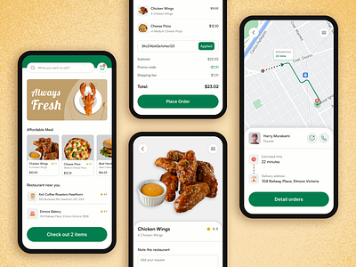 Food Delivery App app branding design graphic design illustration logo typography ui ux