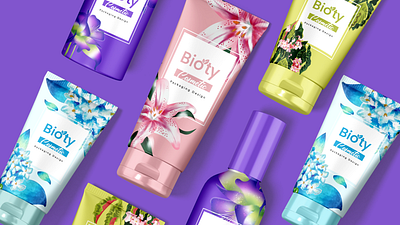 Design Packaging cosmetic botanical graphic design illustration packaging