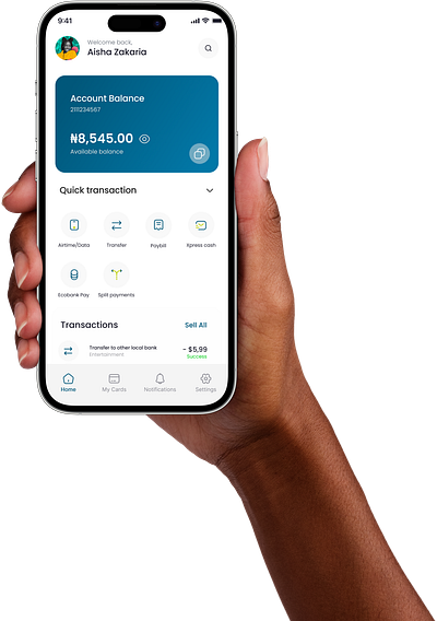 Ecobank mobile practice redesign app ui ux