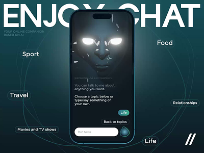 AI Companion Mobile IOS App ai android animation app app interaction artificialintelligence bot chat chatting companion dashboard design ios mobile mobile app mobile ui motion online ui ux