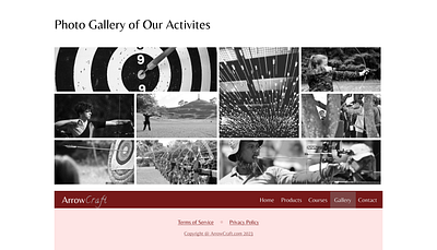 ArrowCraft Photogallery Design design photogallery ui ux