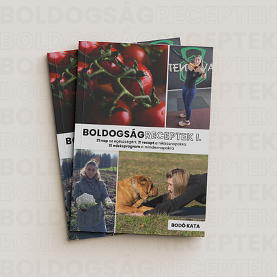 Boldogságreceptek - Cookbook cover cookbook cover design graphic graphic design print